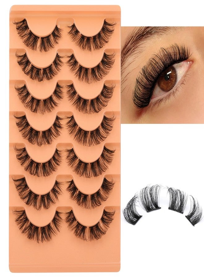 Eefofnn Natural Cluster Lashes Wispy False Eyelashes Individual Lashes Mink Strips Eyelash Extensions DIY Lashes 7 Pairs Multipack by Eefofnn - Image 2